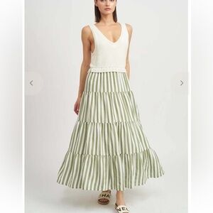 En Saison Cece Mixed Media Midi Dress